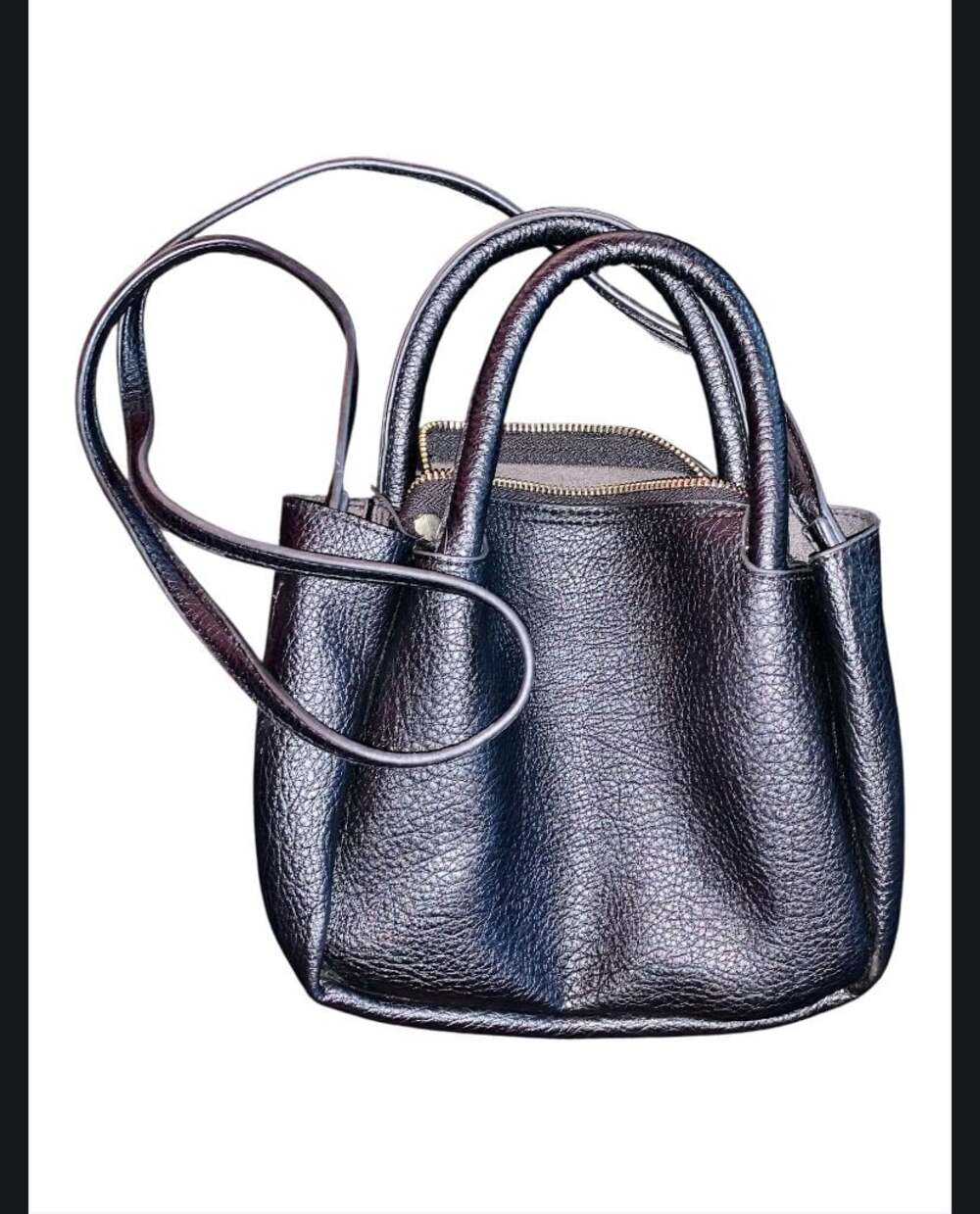 Grossi Pebbled Leather Mini Top-Handle Crossbody Bag